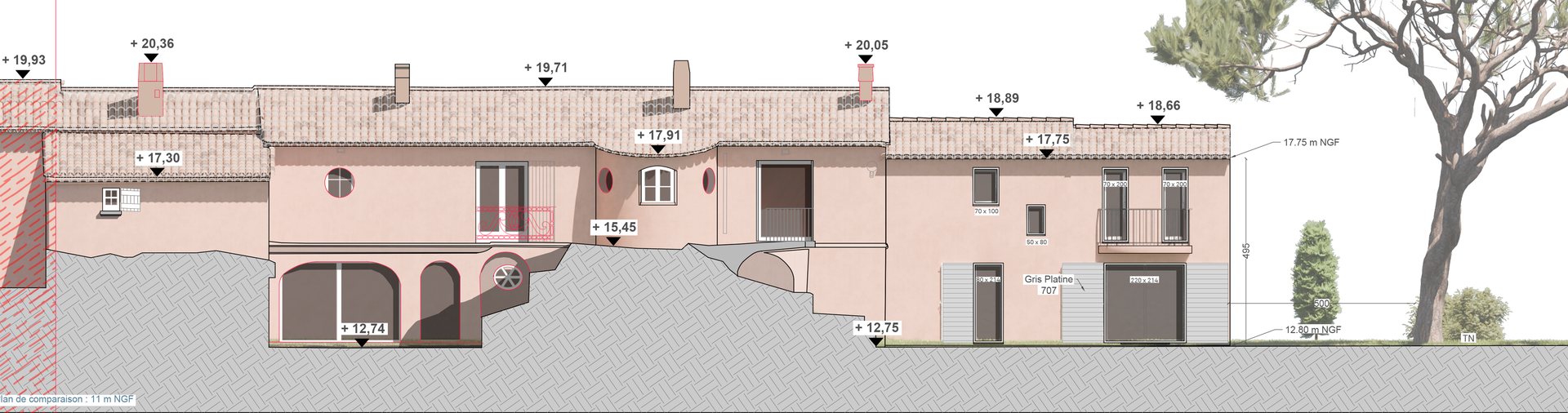 Façade sud