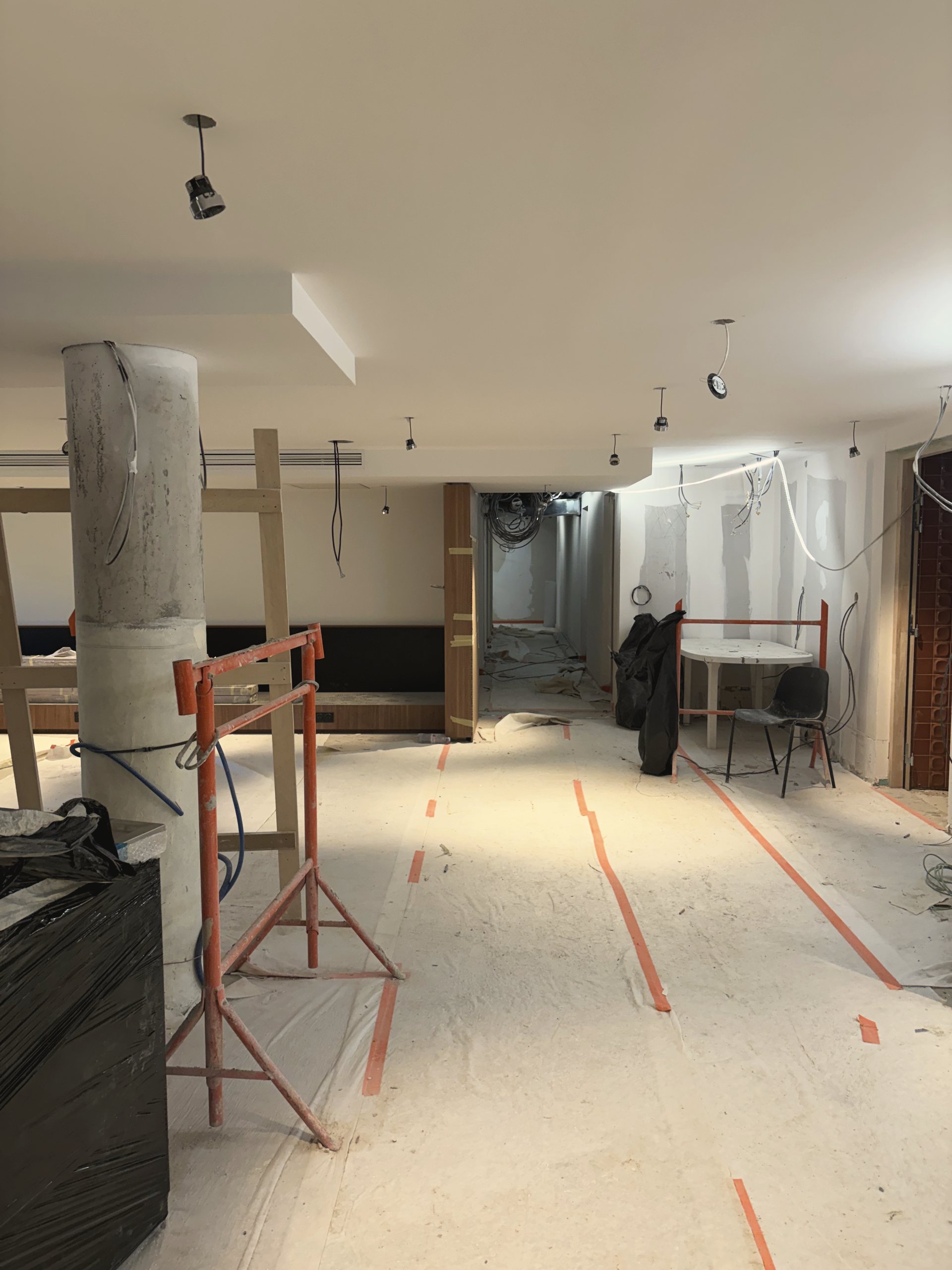 Espace commun en travaux