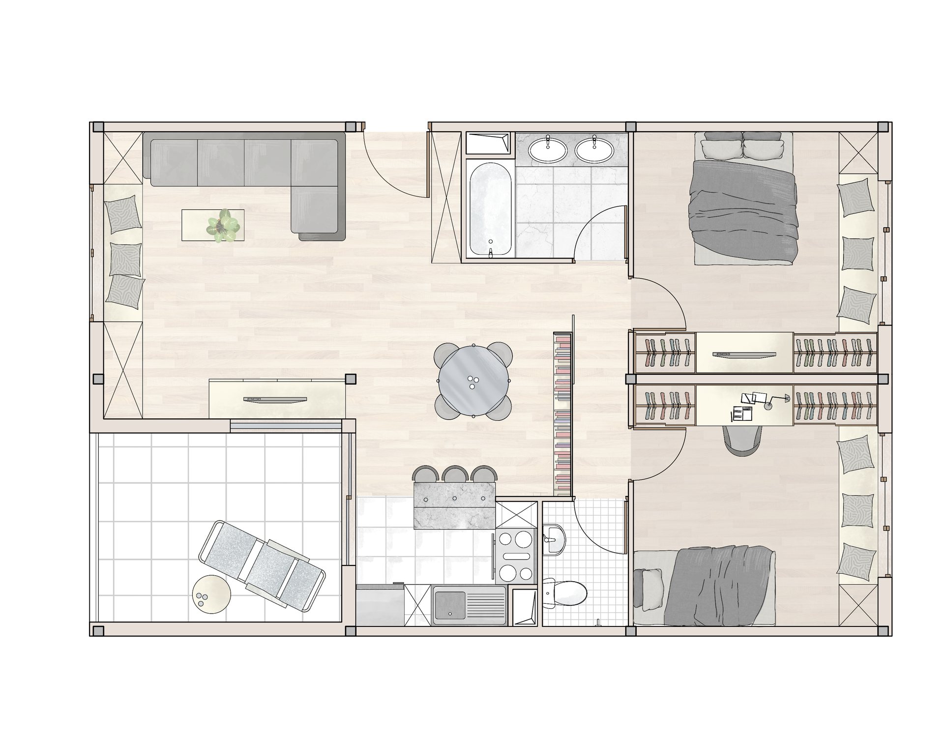 Plan d'un logement, 1/50
